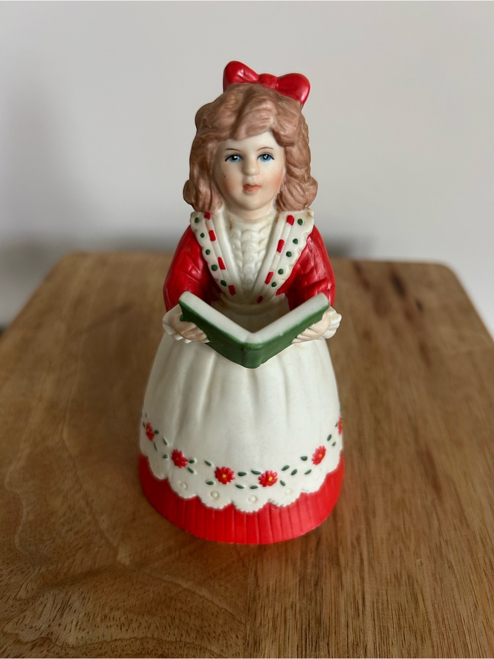 Vintage 1992 Marjorie Sarnat for Enesco Christmas Caroler Girl Bell Figurine